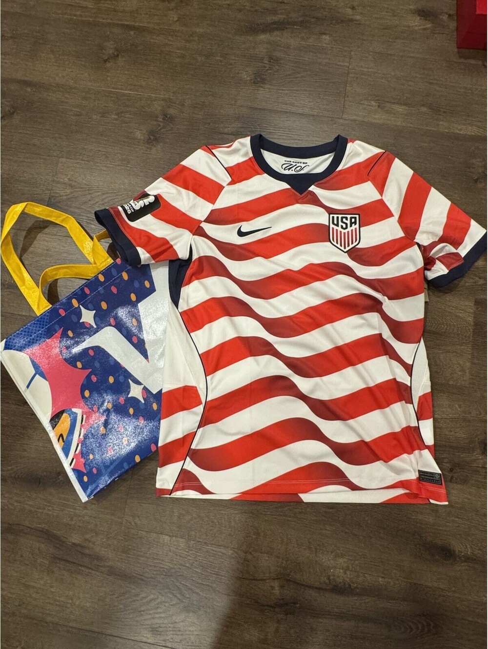 Authentic 2026 World Cup Nike USA USMNT Stadium Replica Jersey WC Patch Large +